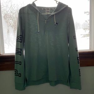 Teal PINK quarter zip sweatshirt